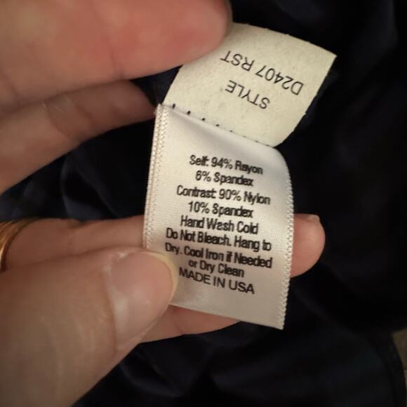 Laila Jayde Navy Black Stripe Maxi Dress Mesh Detail Sleeveless NWT XS - Picture 8 of 9